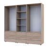 Kleiderschrank Doros Gelar Sonoma Eiche 2+2 Türen Säulenschrank 215x49,5x203,4 (42005183)