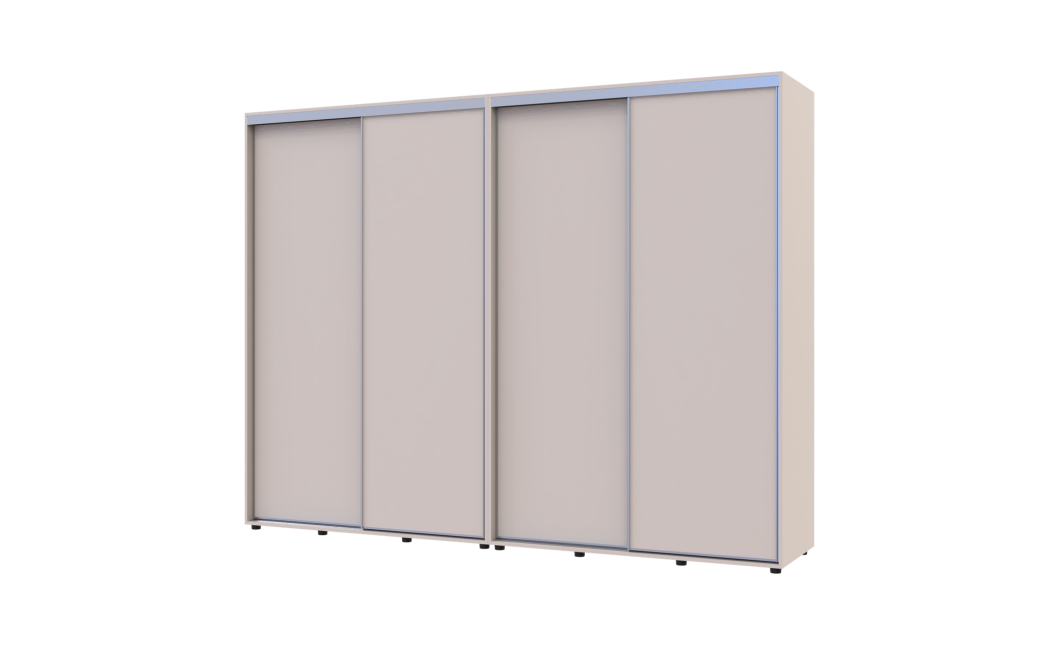 Kleiderschrank Doros Sigma Slim Schiebetüren Kaschmir 2+2 Türen 280x60x214.4 (42005603)