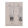 Kleiderschrank mit Spiegel und Aufsatz Doros Rondi Kaschmir 2+2 Türen 164x52x236 (42005629)