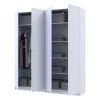 Kleiderschrank Doros Promo Set mit Böden Weiß 2+2 Türen 180x48x204 (44900288)