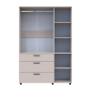 Kleiderschrank Doros Thorn Kaschmir 3 Türen 3 Schubladen Kleiderstange 135x51,6x200 (44900497)