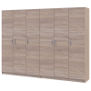 Kleiderschrank Doros Promo mit Drehtüren Sonoma Eiche 3+3 Türen 270x48x204 (42005005)