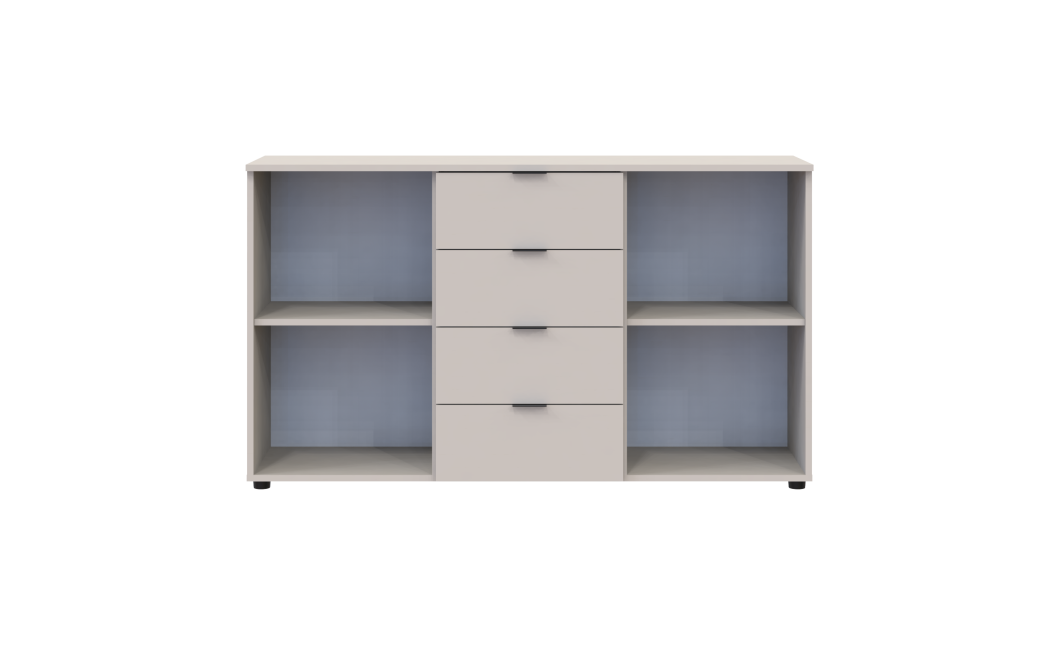 Kommode Doros Ron 5 Kaschmir 2 Türen 4 Schubladen 140x38x81 (41516047)