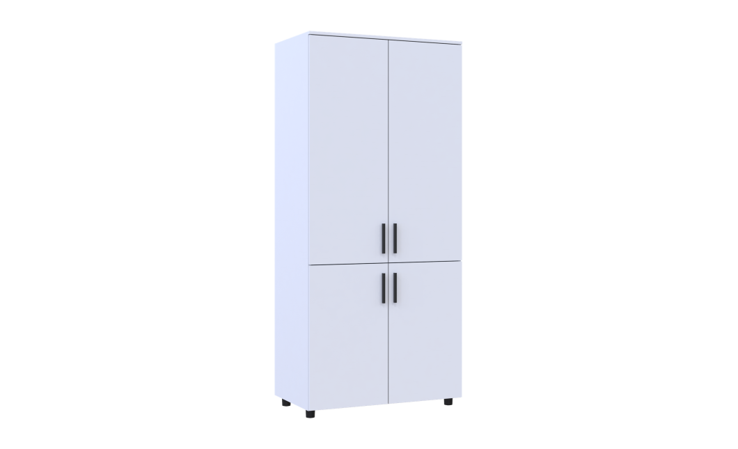 Kleiderschrank Doros Thorn Weiß 2 Türen Kleiderstange 90x51,6x200 (44900435)