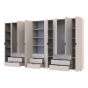 Kleiderschrank Doros Gelar Kaschmir 4+4 Türen Säulenschrank 370x49,5x203,4 (42005179)