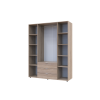Kleiderschrank Doros Gelar mit Drehtüren Sonoma Eiche 4 Türen 155x49,5x203,4 (80397560)