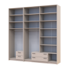 Kleiderschrank mit Spiegel und hohem Aufsatz Doros Rondi Kaschmir 2+4 Türen 242x52x260 (42005645)