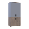 Kleiderschrank Doros Thorn Cremona Cannolo/Grau 2 Türen Böden 90x51,6x200 (44900456)