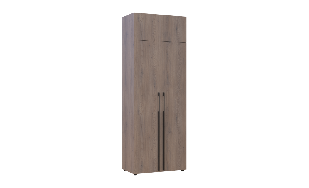 Kleiderschrank mit Regalen und Aufsatz Doros Kasper Cremona Cannolo 2 Türen 90x48x245 (42005537)