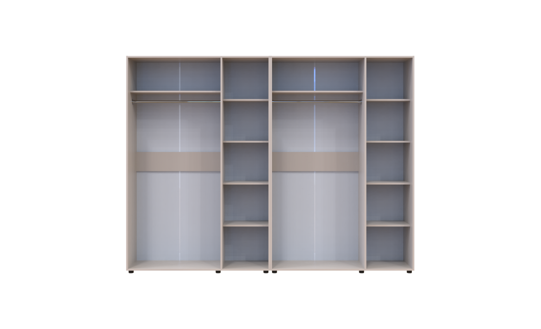 Kleiderschrank Doros Kasper Kaschmir 3+3 Türen 270x50x204 (42005516)