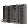 Kleiderschrank Doros Lukas Cannolo / Cannolo 4+4 Türen 340x50x240 (42005249)