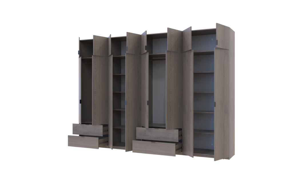 Kleiderschrank Doros Lukas Cannolo / Cannolo 4+4 Türen 340x50x240 (42005249)