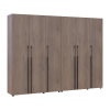Kleiderschrank mit Regalen und Schubladen Doros Kasper Cremona Cannolo 3+3 Türen 270x48x204 (42005575)