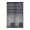 Kleiderschrank mit Spiegel und hohem Aufsatz Doros Rondi Artisan Eiche/Graphit 2+2 Türen 164x52x260 (42005713)