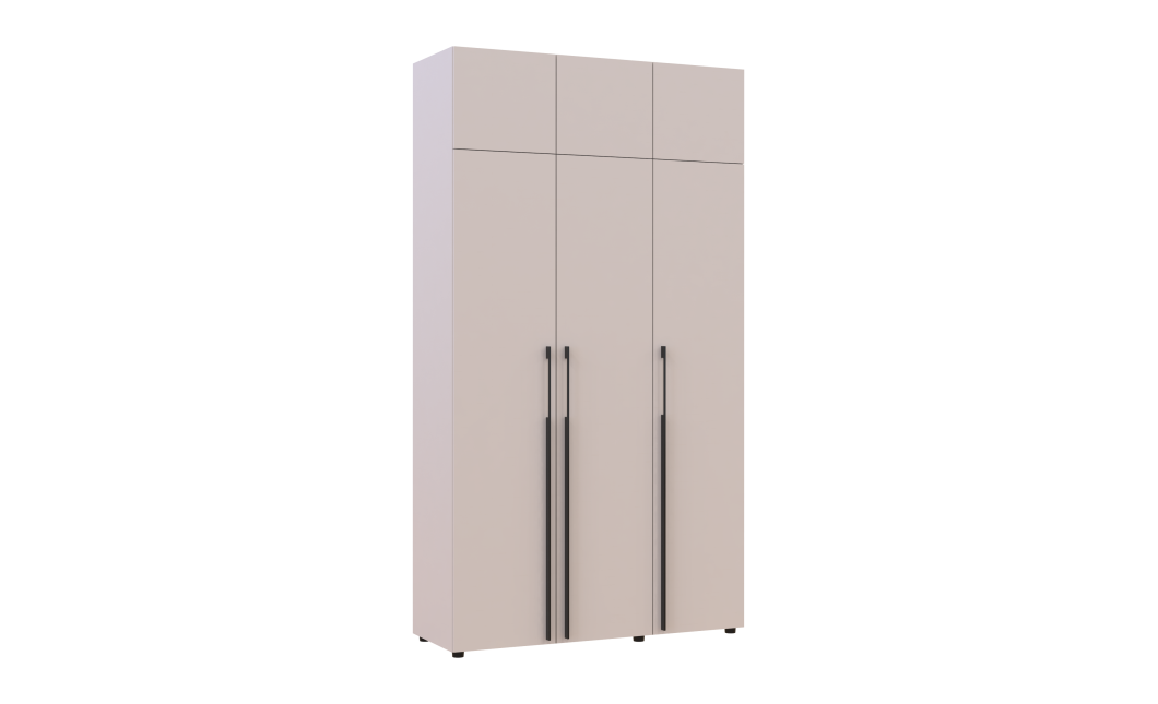 Kleiderschrank mit Aufsatz Doros Kasper Kaschmir 3 Türen 135x50x245 (42005520)
