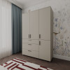 Kleiderschrank Doros Thorn Kaschmir 3 Türen 3 Schubladen Kleiderstange 135x51,6x200 (44900497)