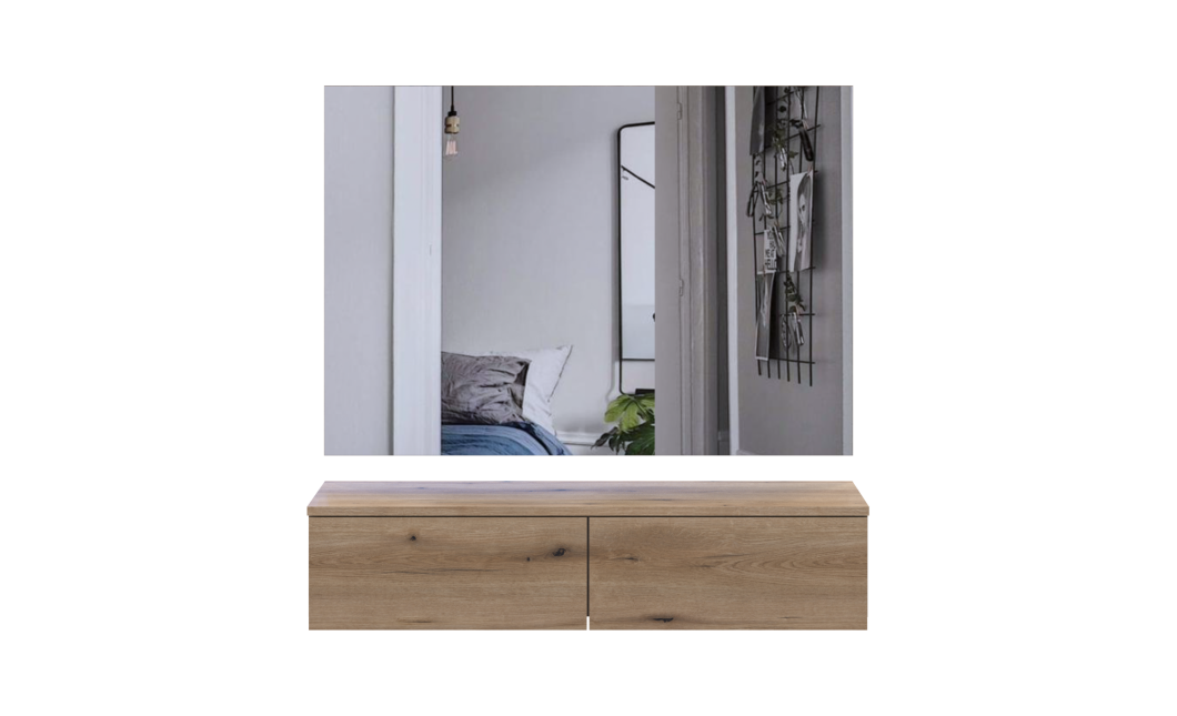 Möbelset Doros Levia mit Spiegel Ewok Eiche 100x32x100 (42005239)