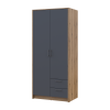 Kleiderschrank Doros Rondi mit Drehtüren Artisan Eiche / Graphitgrau 2 Türen 82x52x195 (80737804)