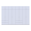 Kleiderschrank-Set Doros Lukas Weiß 4+4 Türen 360x50x240 (42005142)