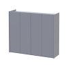 Kommode Doros Kassel Grau 4 Türen 128x40x110 (41516226)