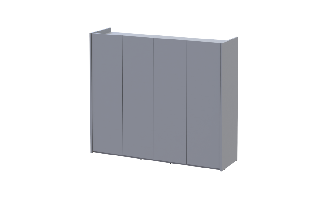 Kommode Doros Kassel Grau 4 Türen 128x40x110 (41516226)