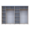 Kleiderschrank Doros Sigma Slim Schiebetüren Kaschmir 2+2 Türen 310x60x214.4 (42005609)