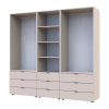 Kleiderschrank Doros Gelar Kaschmir 2+2 Türen Säulenschrank 215x49,5x203,4 (42005177)