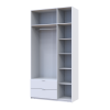 Kleiderschrank Doros Lukas mit Drehtüren Weiß 3 Türen 120x50x240 (80737796)