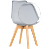 Stuhl Doros Bin Grau 49x43x84 (84110003)