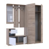 Flurmöbel Set Bela + Kleiderschrank Promo Sonoma Eiche/Weiß 190x48x204 (42005327)