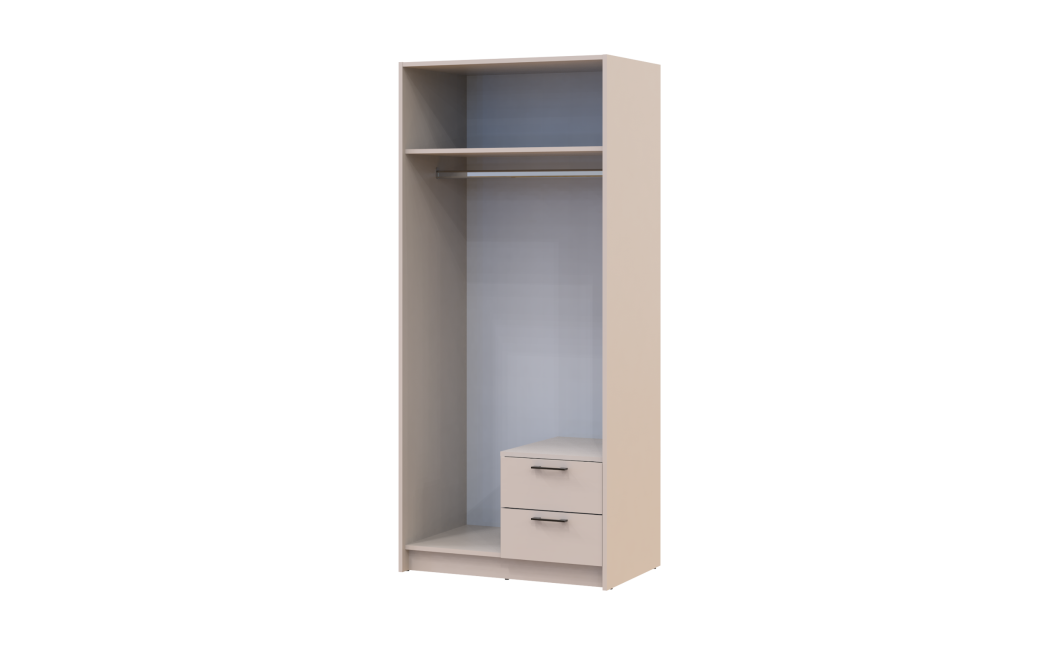Kleiderschrank Doros Rondi mit Drehtüren Kaschmir 2 Türen 82x52x195 (80738467)