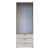 Kleiderschrank Doros Gelar mit Drehtüren Kaschmir 2 Türen 77,5x49,5x203,4 (80737632)