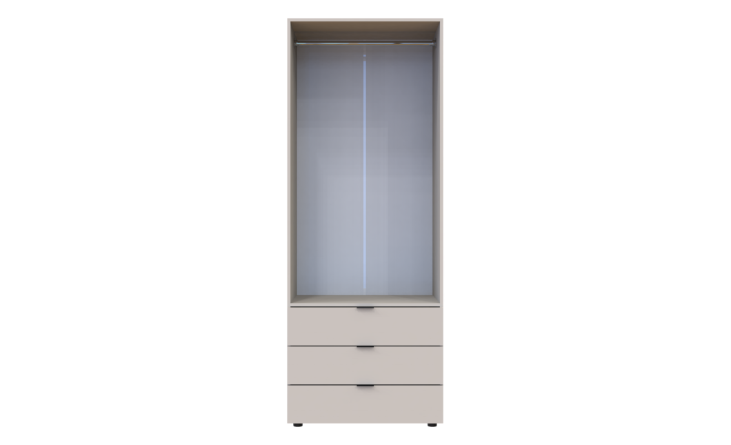 Kleiderschrank Doros Gelar mit Drehtüren Kaschmir 2 Türen 77,5x49,5x203,4 (80737632)