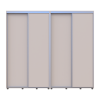 Kleiderschrank Doros Sigma Slim Schiebetüren Kaschmir 2+2 Türen 240x45x214.4 (42005594)