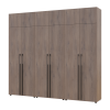 Kleiderschrank mit Schubladen, Regalen und Aufsatz Doros Kasper Cremona Cannolo 2+2+2 Türen 270x48x245 (42005733)