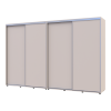 Kleiderschrank Doros Sigma Slim Schiebetüren Kaschmir 2+2 Türen 330x60x214.4 (42005613)