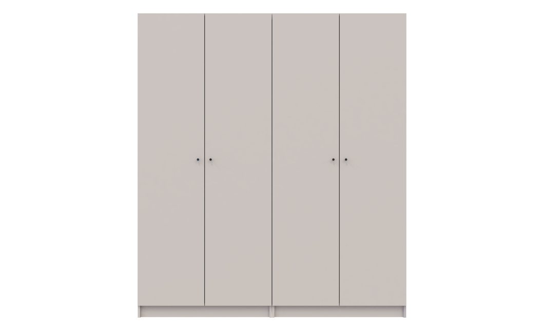 Kleiderschrank Doros Promo Set mit Böden Kaschmir 2+2 Türen 180x48x204 (44900290)