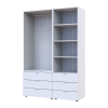 Kleiderschrank Doros Gelar Weiß 2 Türen Säulenschrank 137,5x49,5x203,4 (42005162)