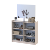 Schuhschrank Doros Kassel mit Spiegel Kaschmir 4 Türen 128×40×110 (42005507)