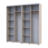 Kleiderschrank Doros Sigma Slim Schiebetüren Kaschmir 2+2 Türen 200x45x214.4 (42005586)