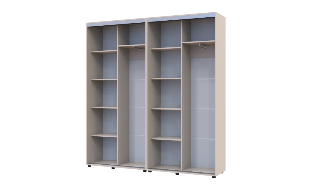 Kleiderschrank Doros Sigma Slim Schiebetüren Kaschmir 2+2 Türen 200x45x214.4 (42005586)
