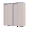 Kleiderschrank Doros Sigma Slim Schiebetüren Kaschmir 2+2 Türen 200x60x214.4 (42005587)