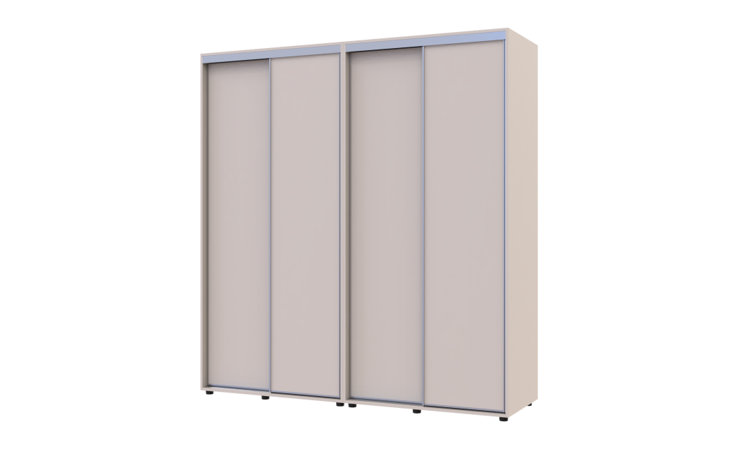 Kleiderschrank Doros Sigma Slim Schiebetüren Kaschmir 2+2 Türen 200x60x214.4 (42005587)
