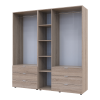 Kleiderschrank Doros Gelar Set mit Drehtüren Sonoma Eiche 2+3 Türen 193,7x49,5x203,4 (42002122)