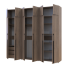 Kleiderschrank mit Schubladen, Regalen und Aufsatz Doros Kasper Cremona Cannolo 2+2+2 Türen 270x48x245 (42005733)