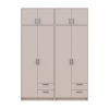Kleiderschrank mit Aufsatz Doros Rondi Kaschmir 2+2 Türen 164x52x236 (42005628)