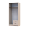 Kleiderschrank Doros Rondi mit Drehtüren mit Spiegel Kaschmir 2 Türen 82x52x195 (80738468)