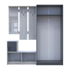 Flurmöbel Set Bela + Kleiderschrank Promo Kiefer Natti/Graphit 190x48x204 (42005329)