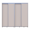 Kleiderschrank Doros Sigma Slim Schiebetüren Kaschmir 2+2 Türen 230x45x214.4 (42005592)