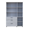 Kleiderschrank Doros Thorn Natti Kiefer/Weiß 3 Türen 3 Schubladen Böden 135x51,6x200 (44900510)